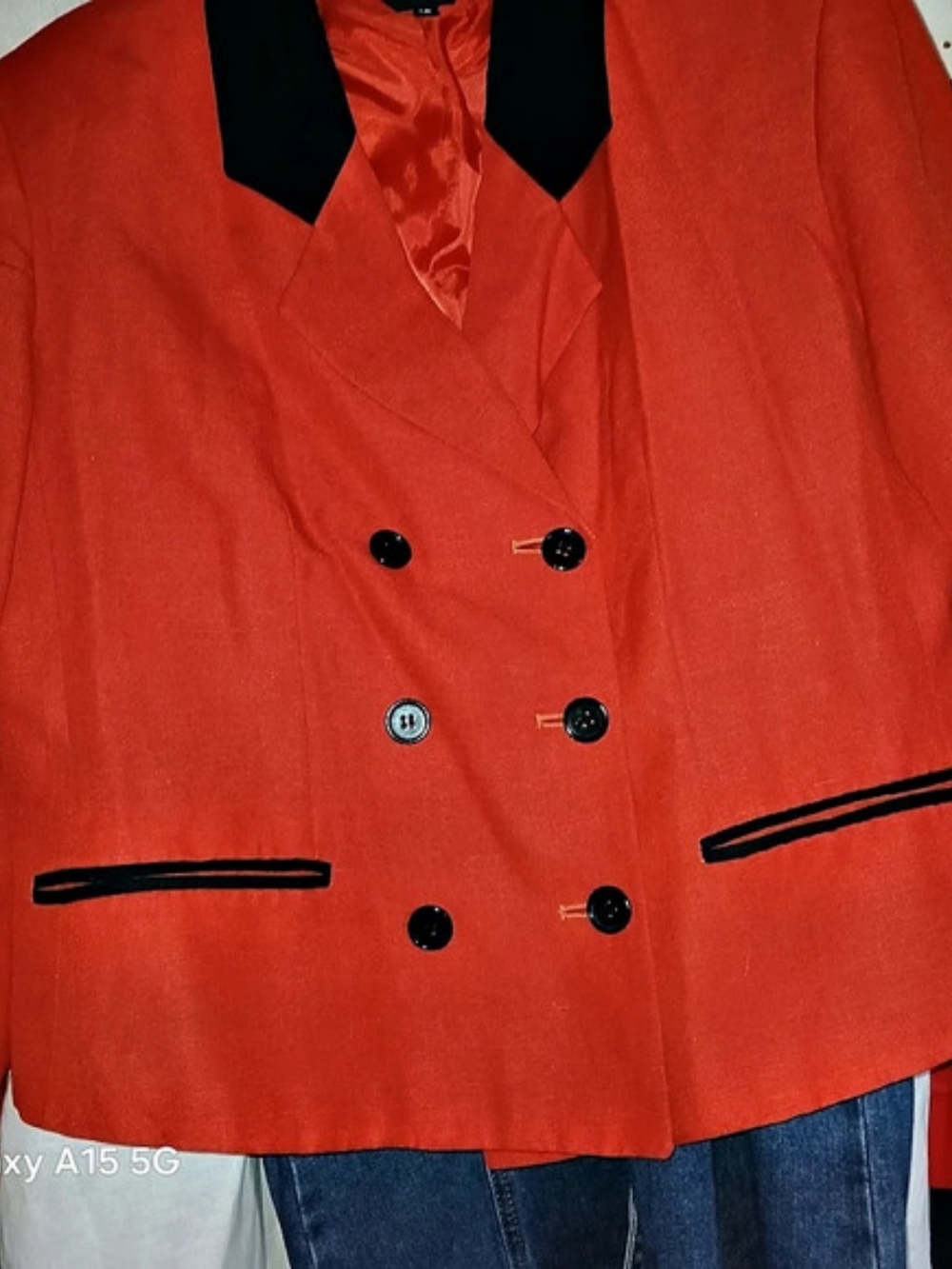 ☃️ Donny Brook Red Double Breasted Blazer; Size 16; Like New